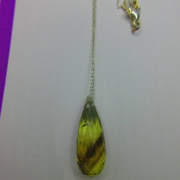 Smoky Citrine Faceted Gemstone 18" Dainty Necklace - Picture 1 of 3